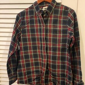 Cotton relaxed flannel shirt